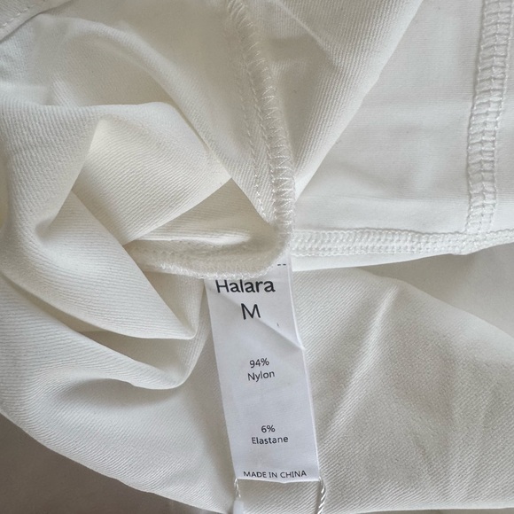 NEW Halara White High Waisted Side Zipper 2-in-1 A Line Mini Casual Skort Skirt - Picture 9 of 14